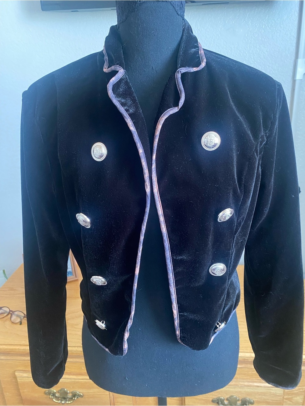 Cute Black Velour Jacket